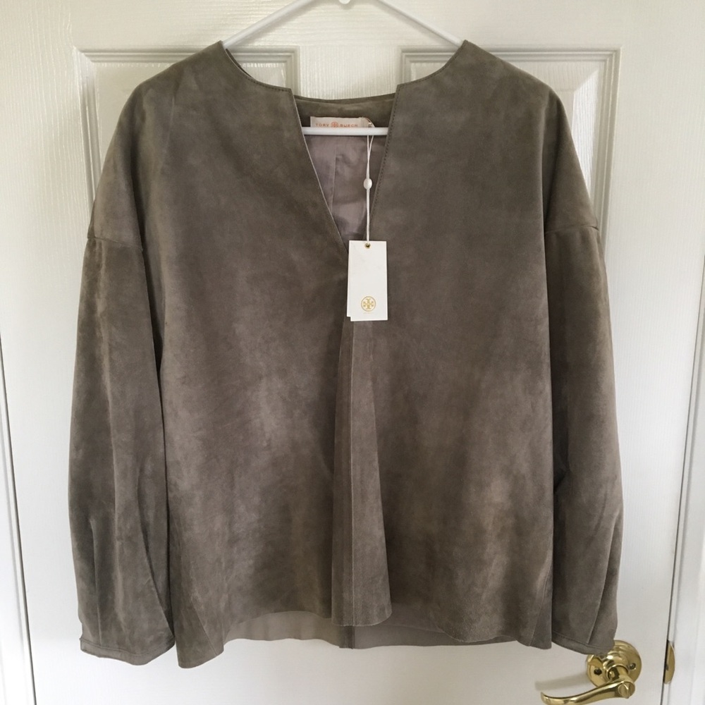 Tory Burch suede top.